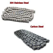 Image of Roller Chain 04C-1 Pitch 6.35 mm 1/4" Single Row Chain Stainless / Carbon Steel