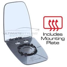 Image of Upper Wing Mirror Glass Fits Iveco Daily Van 2014-> Heated Convex Passenger Side