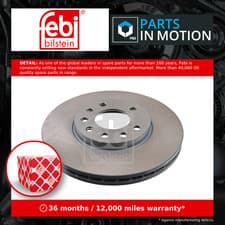 Image of 2x Brake Discs Pair Vented fits VAUXHALL ASTRA G, H Front 1998 on With ABS 280mm