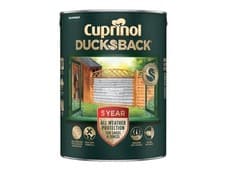 Image of Cuprinol Ducksback 5 Year Waterproof for Sheds & Fences Herring Grey 5 litre