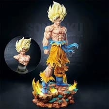 Image of Bandai Dragon Ball Z Goku Figure LED Base Super Saiyan 1/6 Statue Collectible