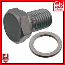 Image of Oil Drain Plug inc Seal Ring Febi 07106 48893 For BMW 2 3 5 6 7 8 11131273093