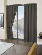 Image of Thermal Thick Blackout Curtains 2 Panels Pencil Pleat Curtains Cali