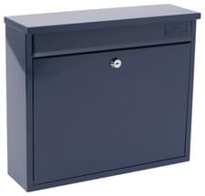 Image of Elegance Wall Mounted Stainless Steel Post Box, Midnight Blue - 701545
