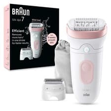 Image of Braun Silk-epil 7, Epilator For Easy Hair Removal, White/Flamingo 7-030