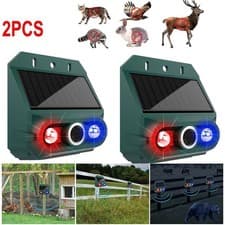 Image of NEW Ultrasonic Fox Cat Dog Pest Motion Sensor Repeller Scarer Repellent