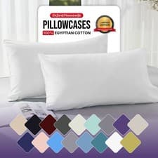 Image of 400 THREAD COUNT 100% EGYPTIAN COTTON OXFORD / HOUSEWIFE PILLOW CASES PACK OF 4
