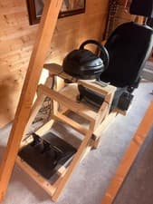 Image of Thrustmaster T300 RS GT Wheel and pedal set with custom frame and 8speed gearbox