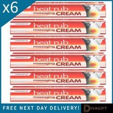 Image of 6 x HEAT RUB CREAM 70G FAST PAIN RELIEF RUB ACHES PAINS STIFFNESS MASSAGING NEW