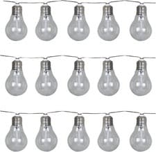 Image of Luxform Solar String Light Hanging Bulb Outdoor Lighting Corfu Energy Saving