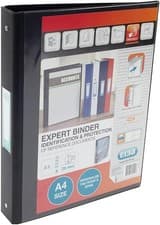 Image of Elba A4 4 O-Ring Binder, 25mm capacity, 30mm spine, Presentation Folder with Cu