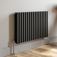 Image of Anthracite Designer Radiator Vertical Horizontal Flat Panel Oval Column Rads