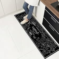 Image of LY4U Anti Slip Kitchen Mat 45x180cm Waterproof PVC Anti Fatigue Standing Mat