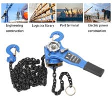 Image of Lever Block Chain Hoist Manual Ratchet Puller 750kg Capacity 3m/10ft Lifter