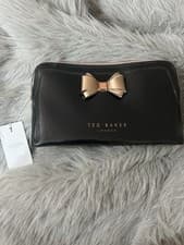 Image of Ted Baker Abbie Black Glossy Bow Washbag