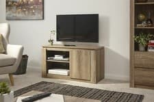 Image of Canyon Oak Compact TV Unit with Shelves