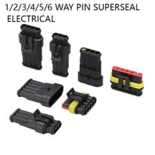 Image of Waterproof Connector Kit AMP 1/2/3/4/5/6 Way Pin Superseal Electrical Automotive