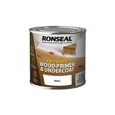 Image of Ronseal Knot Block Wood Primer and Undercoat - White - All Sizes