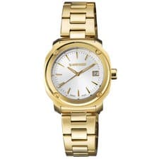 Image of Wenger Edge Women's 34mm Silver Dial SWISS Made Gold Quartz Watch 01.1121.107