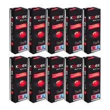 Image of Kotex Maxi Night Time 10 Soft Quilted Sanitary Pads - Total 100 Pads Pack-10
