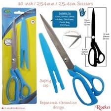 Image of 10" MULTI PURPOSE Stainless Steel Scissors With Safety Cap Kitchen Office School