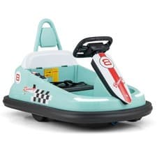 Image of Kids Electric Ride On Bumper Car Blue Music Lights 6V Battery Powered Navy