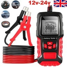 Image of 12V 24V Car Battery Tester LCD Load Analyzer Cranking Charging Diagnostic Tool