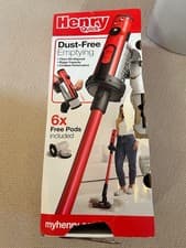 Image of Henry Quick HEN.100 Cordless Vacuum Cleaner Red – Brand New – 6 Pods – Box Damag