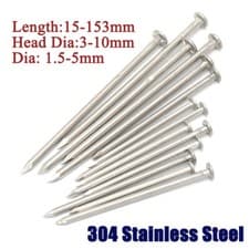 Image of 304 Stainless Steel Masonry Nails Countersunk head nails Flat Head Concrete Tack