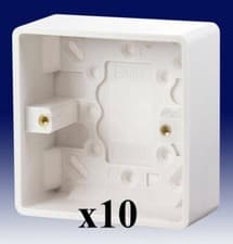 Image of 10 x 25mm Click Mode 1 Gang Pattress Boxes CMA081 New & Individually Sealed