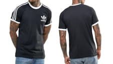 Image of adidas Originals Men's Black California T-Shirt Size UK Large 42" Chest AZ8127