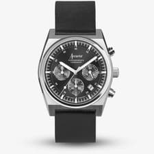 Image of Accurist Origin Black Leather Chronograph Watch 70000