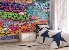 Image of Graffiti 6 Panel Wallpaper Mural Walltastic - FAST FREE DELIVERY