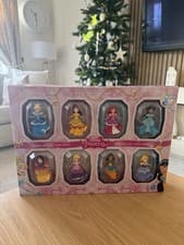 Image of Disney Princess Magic Clip Sparkling Styles Set of 8 Dolls New Sealed Rare UK