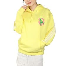 Image of Adidas X Marimekko Hoodie Oversize Kapuzenpullover Hc4186 Sweatshirt Blumen Gelb