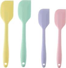 Image of Silicone Spatula Set of 4 - Heat Resistant Flexible Spatula with Stainless Steel
