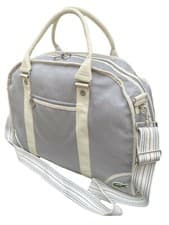 Image of LACOSTE HOLDALL Bag Weekender Travel BAG Vintage M60 Casual Light Grey NEW