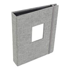 Image of Stylish Cotton Linen Album for 208 Photos with Transparent Pockets for Display