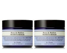Image of 2x Neal's Yard Remedies - Rose & Mallow Moisturiser Cream 50g - NEW & Sealed