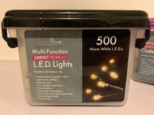 Image of Snowtime Multi Function Colour White Outdoor Compact LED Christmas Lights - 500