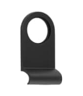 Image of KOOPLES HARDWARE Plain Cylinder Pull – Solid Brass Keyhole Pull Handle for Euro Profile Locks – Simple External Door Accessory in Classic Finish (Black)