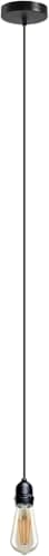Image of Rainproof Ceiling Pendant Light Fitting IP65 Black Metal E27 Lamp Holder with 195cm Adjustable Cable Indoor/Outdoor Hanging Lights for Living Room, Kitchen, Garden