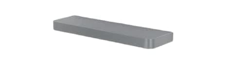 Image of Optimal Products Floating Narrow Shelf Wall Storage Shelves Bookshelf Home Decoration Display Unit With Fittings (Matt Grey)