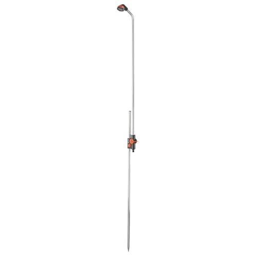 Image of Gardena shower solo shower with a pleasant soft spray, water quantity continuously adjustable and lockable, variable height adjustment to 207 cm, with spike for fixing in the ground (961-20)