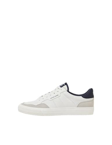 Image of JACK & JONES Mens Jfwmorden Combo White/Navy Noos Sneaker, White, 10 UK