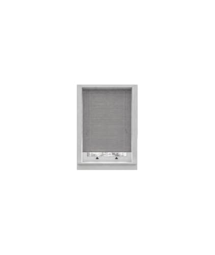 Image of Grey PVC Venetian Blind 25mm Slats Window Blind Easy Fit Trimmable Kitchen Bathroom 160 x 152 cm