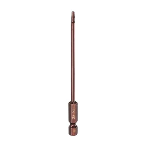 Image of sourcing map Hex Head Wrench Drill Bit 2mm(H2) Metric 1/4" Hex Shank 4"(100mm) Length S2 Steel Magnetic Impact Drivers Screwdriver Bit Industrial Grade Hexagon Electric Drill Bits