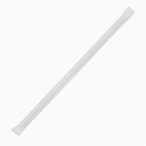 Image of Fiesta Disposable Individually Wrapped Bendy Paper Straws Black (250 Pack) - Resistant to Softening, Easier to Drink FP440