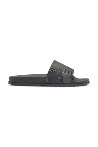 Image of HUGO Men's Match_it_Slid_emlg Slide, Black, 10 UK