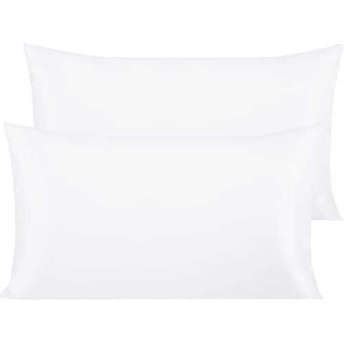 Image of NTBAY 2 Pack 500 Thread Count 100% Egyptian Cotton Pillowcases, Super Soft Cozy and Breathable Envelope Closure King Pillow Cases, 50x90 cm, White